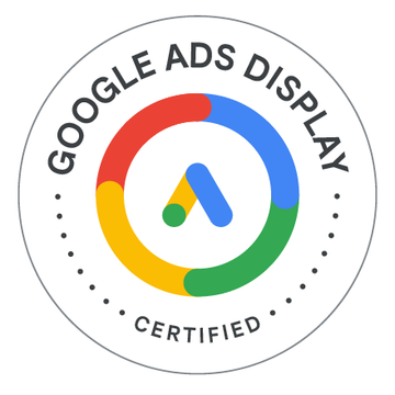 Selo da certificação Display do Google Ads