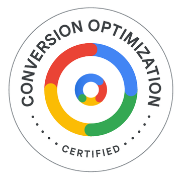 Selo da certificação Otimização de conversão